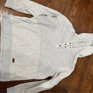 Women’s Gray Quilted Hoodie Sweater
